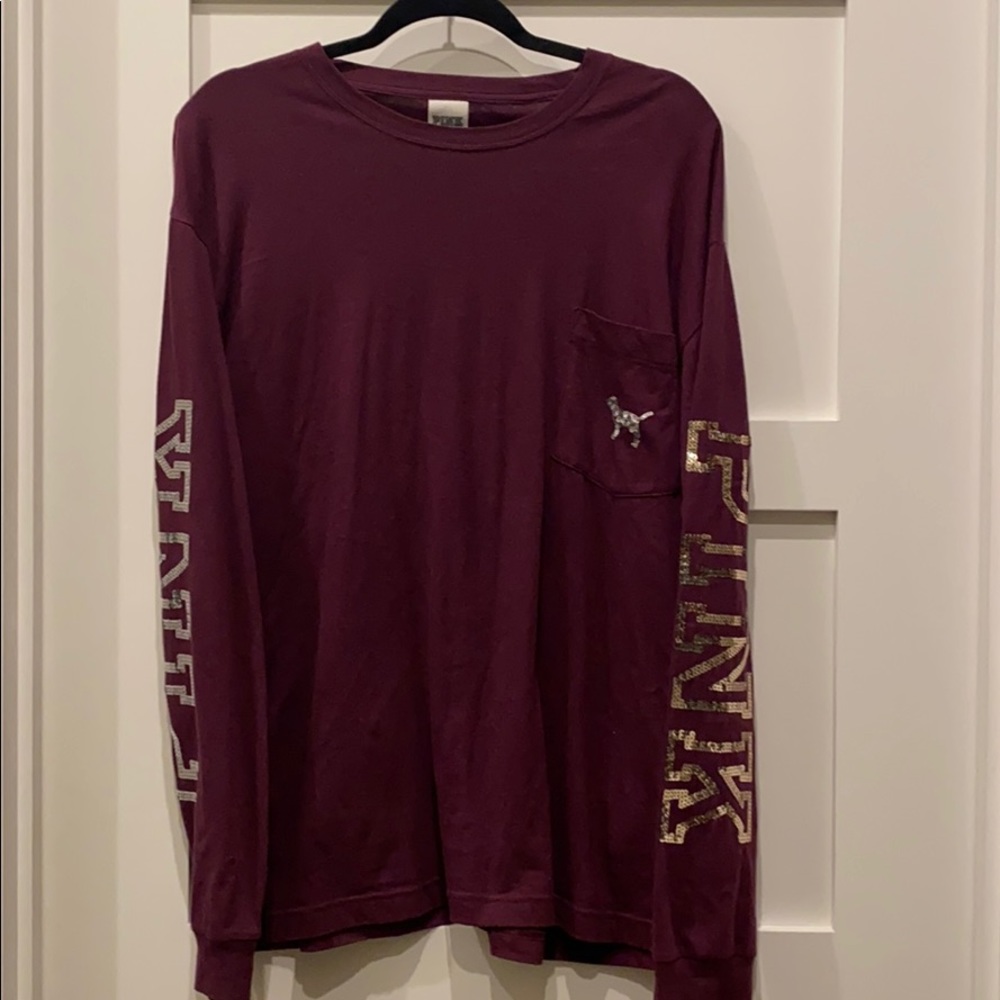 PINK Long sleeve w/Sequins